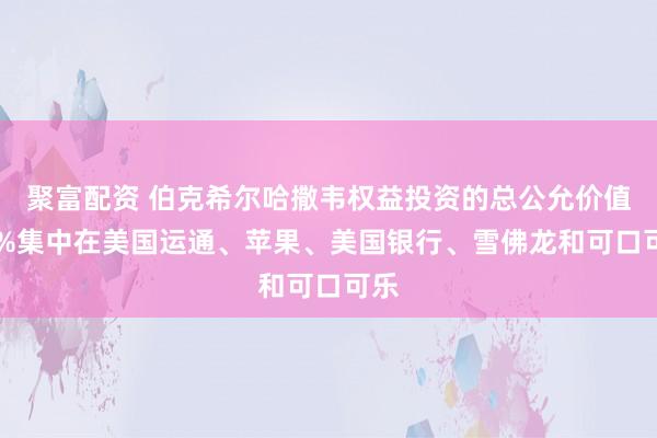 聚富配资 伯克希尔哈撒韦权益投资的总公允价值69%集中在美国运通、苹果、美国银行、雪佛龙和可口可乐