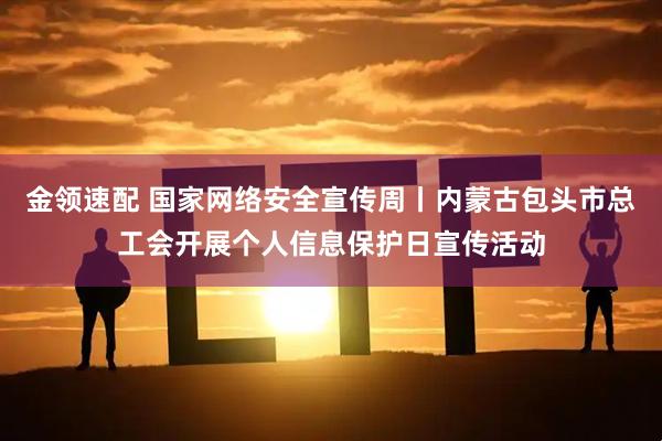 金领速配 国家网络安全宣传周丨内蒙古包头市总工会开展个人信息保护日宣传活动